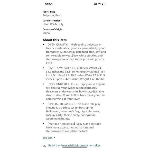 Sexy Nurse Costume SIZE SMALL White and Red Nurse Role play - Picture 4 of 4